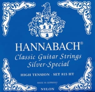 JEU de Cordes pour Guitare HANNABACH 815 Silver Special BLEU - Tension forte 