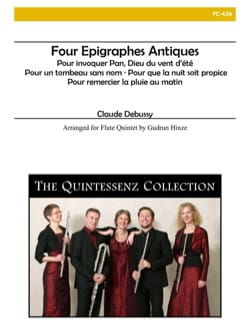 4 Epigraphes Antiques - 5 Flûtes DEBUSSY Partition Flûte traversière