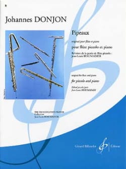 Pipeaux - Piccolo Johannes Donjon Partition Flûte traversière