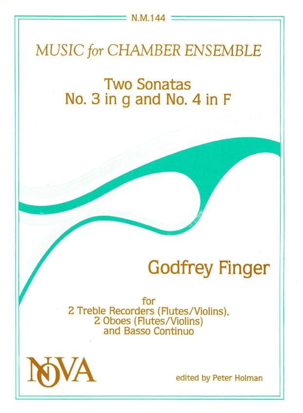 2 Sonatas n° 3 in g and n° 4 in F - 2 Treble recorders 2 oboe BC