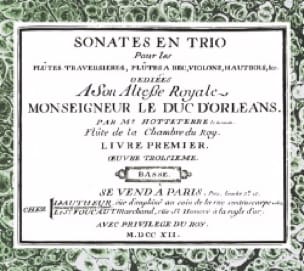 Sonates en trio pour les flûtes traversières.. Livre premier, Oeuvre troisième