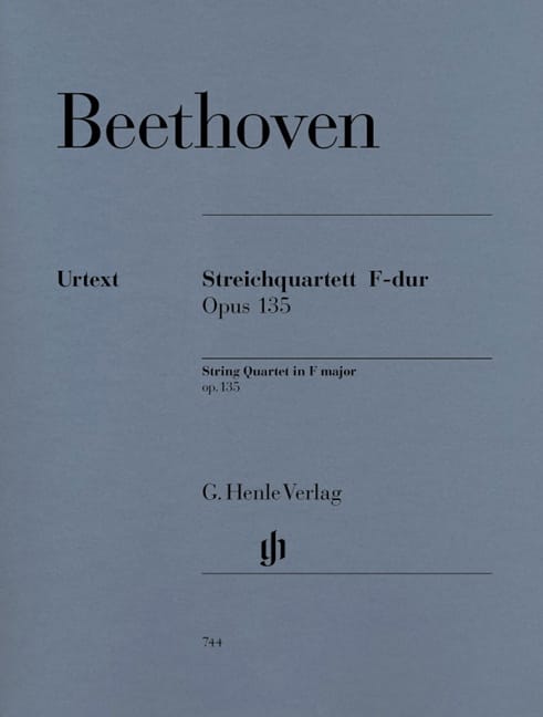 Quatuor à Cordes en Fa Majeur Op. 135 BEETHOVEN Partition Quatuors