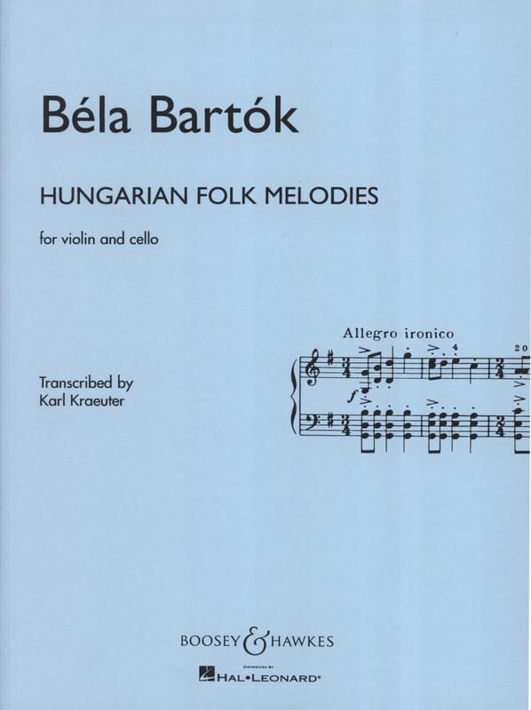 Hungarian Folk Melodies - Violin cello BARTOK Partition Duos
