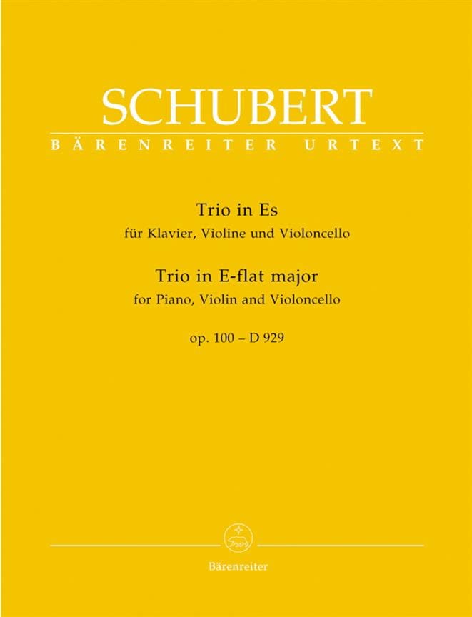 Trio en Mi Bémol Majeur op. 100 - D 929 SCHUBERT Partition Trios