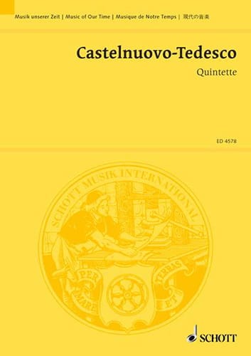 Quintette op. 143 - Partitur - Mario Castelnuovo-Tedesco - Partition