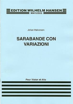 Sarabande Con Variazioni Johan Halvorsen Partition Duos