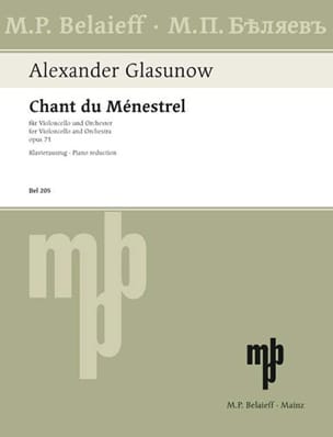 Chant du Ménestrel op. 71 Alexandre Glazounov Partition Violoncelle