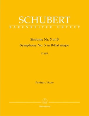 Symphonie Nr. 5 B-Dur D. 485 - Partitur - SCHUBERT - Partition