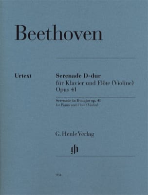 Sérénade - Opus 41 pour piano et flûte violon - BEETHOVEN - Partition