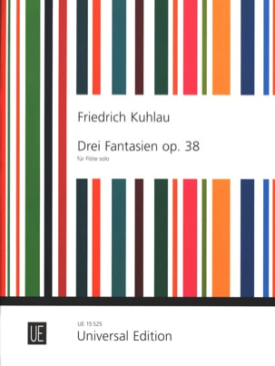 3 Fantaisies Opus 38 - Flûte solo - Friedrich Kuhlau - Partition