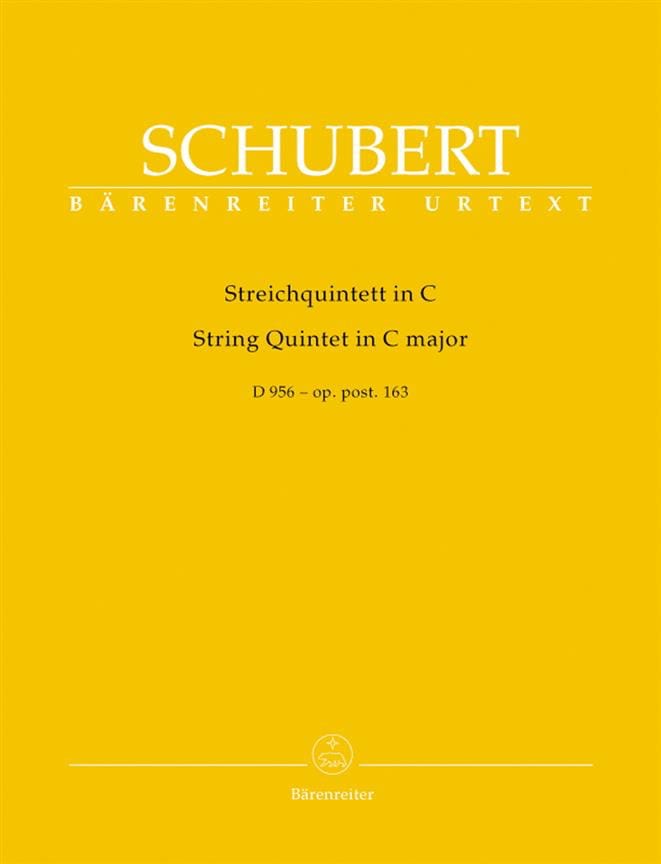 Streichquintett in C Dur - D 956 op. post. 163 - SCHUBERT - Partition