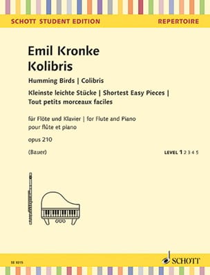 Colibris - Flûte et Piano Emil Kronke Partition Flûte traversière