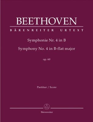 Symphonie Nr. 4 B-Dur op. 60 BEETHOVEN Partition Grand format