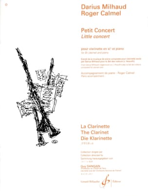 Petit Concert MILHAUD Partition Clarinette