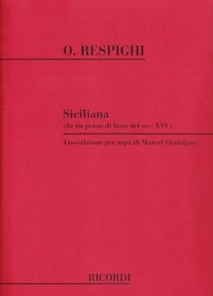 Siciliana - Arpa RESPIGHI Partition Harpe