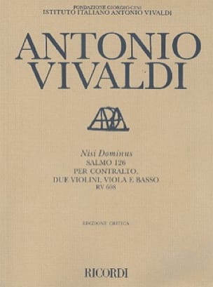 Nisi Dominus Salmo 126 RV 608 - Partitur - VIVALDI - Partition