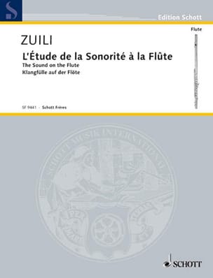 L'étude de la sonorité Marc Zuili Partition Flûte traversière