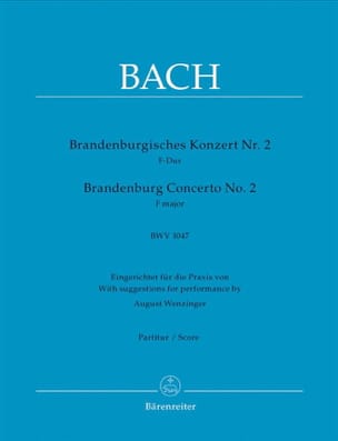Brandenburgisches Konzert Nr. 2 F-dur, BWV 1047 - Conducteur - BACH
