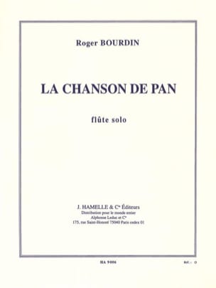 La Chanson de Pan Roger Bourdin Partition Flûte traversière
