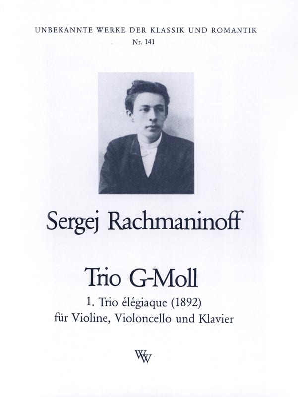 Trio Elégiaque en Sol Min 1892 RACHMANINOV Partition Trios