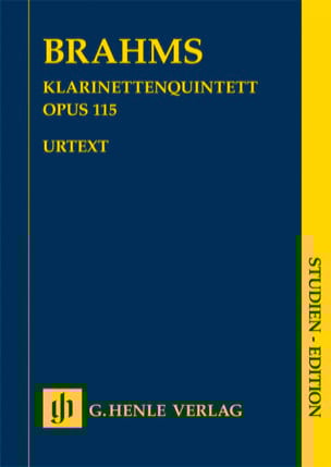 Quintette avec Clarinette en si mineur op. 115 - BRAHMS - Partition