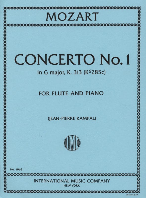 Concerto n° 1 G major KV 313 - Flute - MOZART - Partition