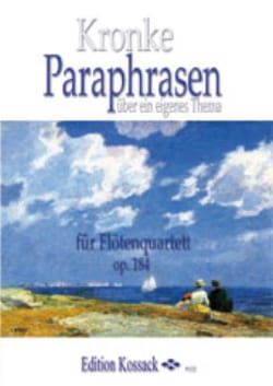 Paraphrases Op.184 Emil Kronke Partition Flûte traversière
