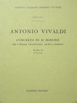 Concerto en si min. - F. 4 n° 10 - Partitura - VIVALDI - Partition