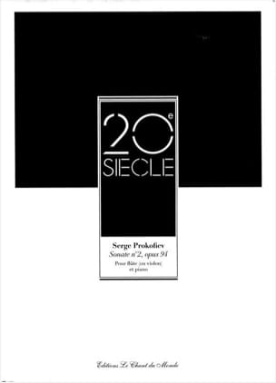 Sonate n° 2 op. 94 - Flûte piano PROKOFIEV Partition Flûte traversière