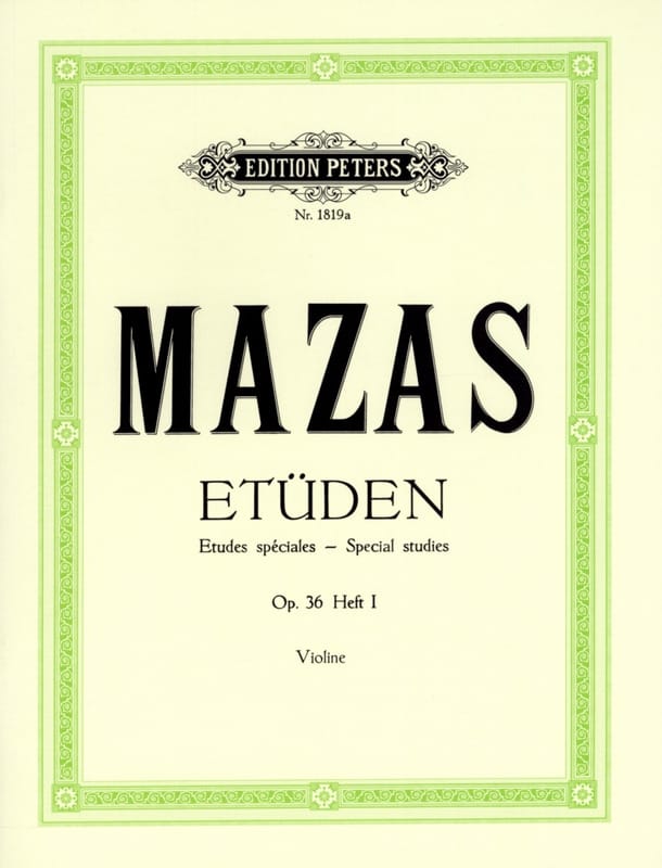 Etudes Spéciales op. 36 N° 1 MAZAS Partition Violon