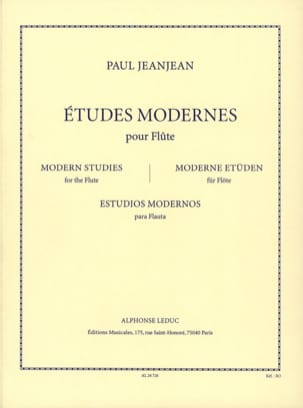 Etudes Modernes - Flûte Paul Jeanjean Partition Flûte traversière