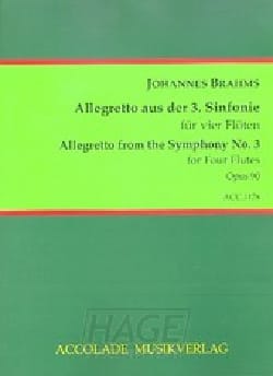Allegretto de la 3ème symphonie BRAHMS Partition Flûte traversière