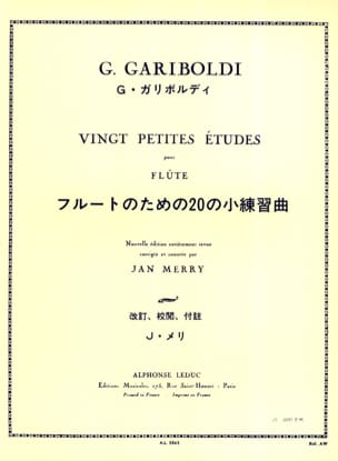 20 Petites études GARIBOLDI Partition Flûte traversière