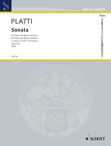 Sonate G-Dur op. 3 n° 6 - Flöte und Bc - Giovanni Benedetto Platti