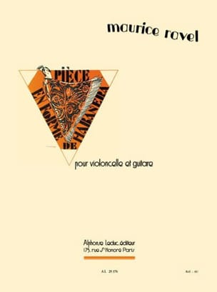Pièce en Forme de Habanera RAVEL Partition Duos
