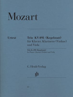 Trio des Quilles KV 498 MOZART Partition Trios