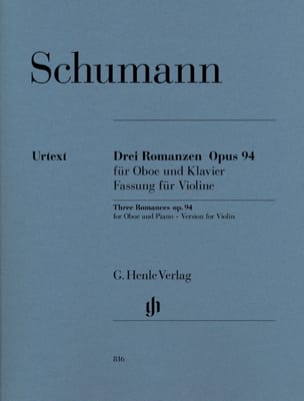 Trois Romances op. 94 - Hautbois SCHUMANN Partition Violon