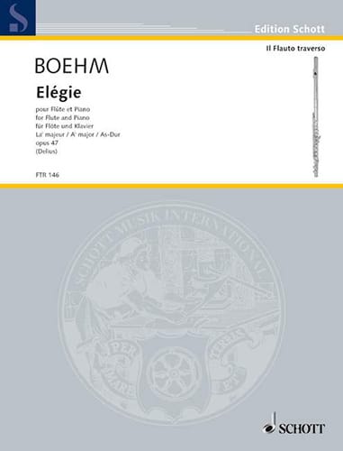 Elégie As-Dur op. 47 Theobald Boehm Partition Flûte traversière