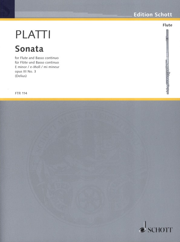 Sonate e-moll op. 3 n° 3 - Flöte und Bc - Giovanni Benedetto Platti
