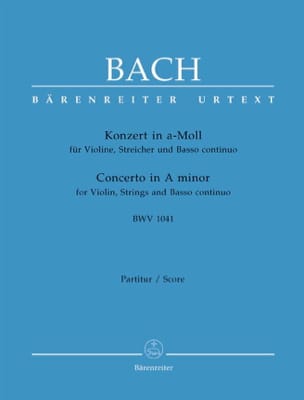 Konzert A-Moll BWV 1041 - Partitur BACH Partition Grand format