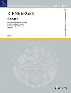 Sonate G-Dur - Flöte und Bc - Johann Philipp Kirnberger - Partition