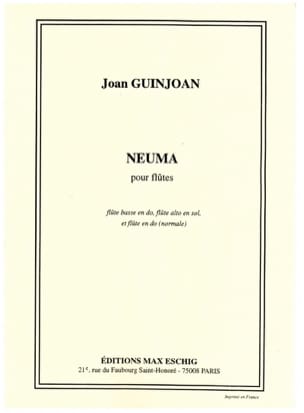 Neuma Joan Guinjoan Partition Flûte traversière
