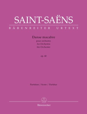 Danse Macabre, opus 40 SAINT-SAËNS Partition Grand format