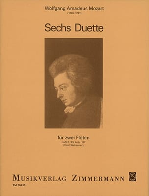 6 Duos - Heft 2 : KV Anh. 157 - 2 Flöten - MOZART - Partition
