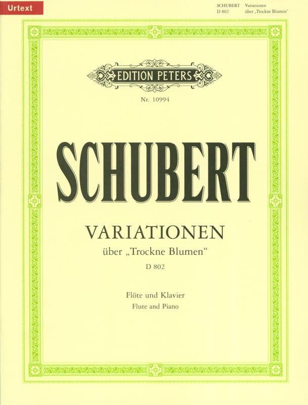 Variations sur Trockne Blumen SCHUBERT Partition Flûte traversière
