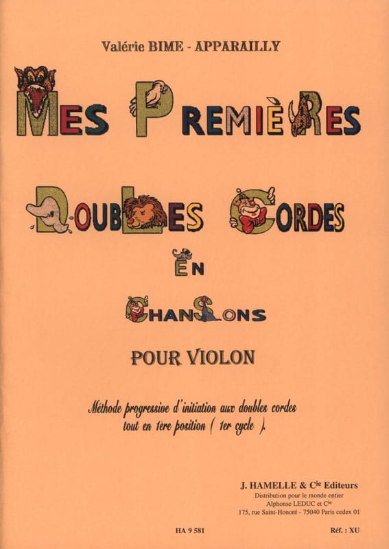 Mes premières doubles cordes en chansons - Valérie Bime-Apparailly