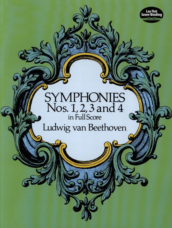 Symphonies N° 1, 2, 3 & 4 BEETHOVEN Partition Grand format