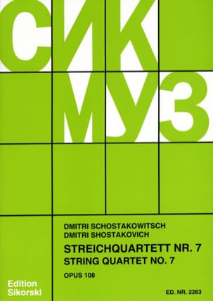 Streichquartett Nr. 7 op. 108 - Stimmen - CHOSTAKOVITCH - Partition