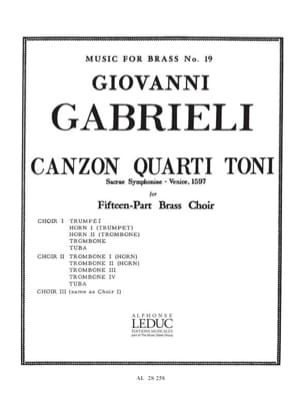 Canzon quarti toni - Sacrae symphoniae, Venise 1597 - GABRIELI