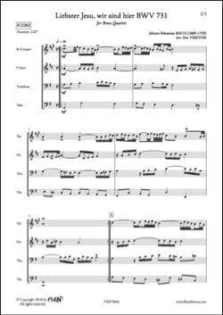 Liebster Jesu, wir sind hier BWV 731 - BACH - Partition